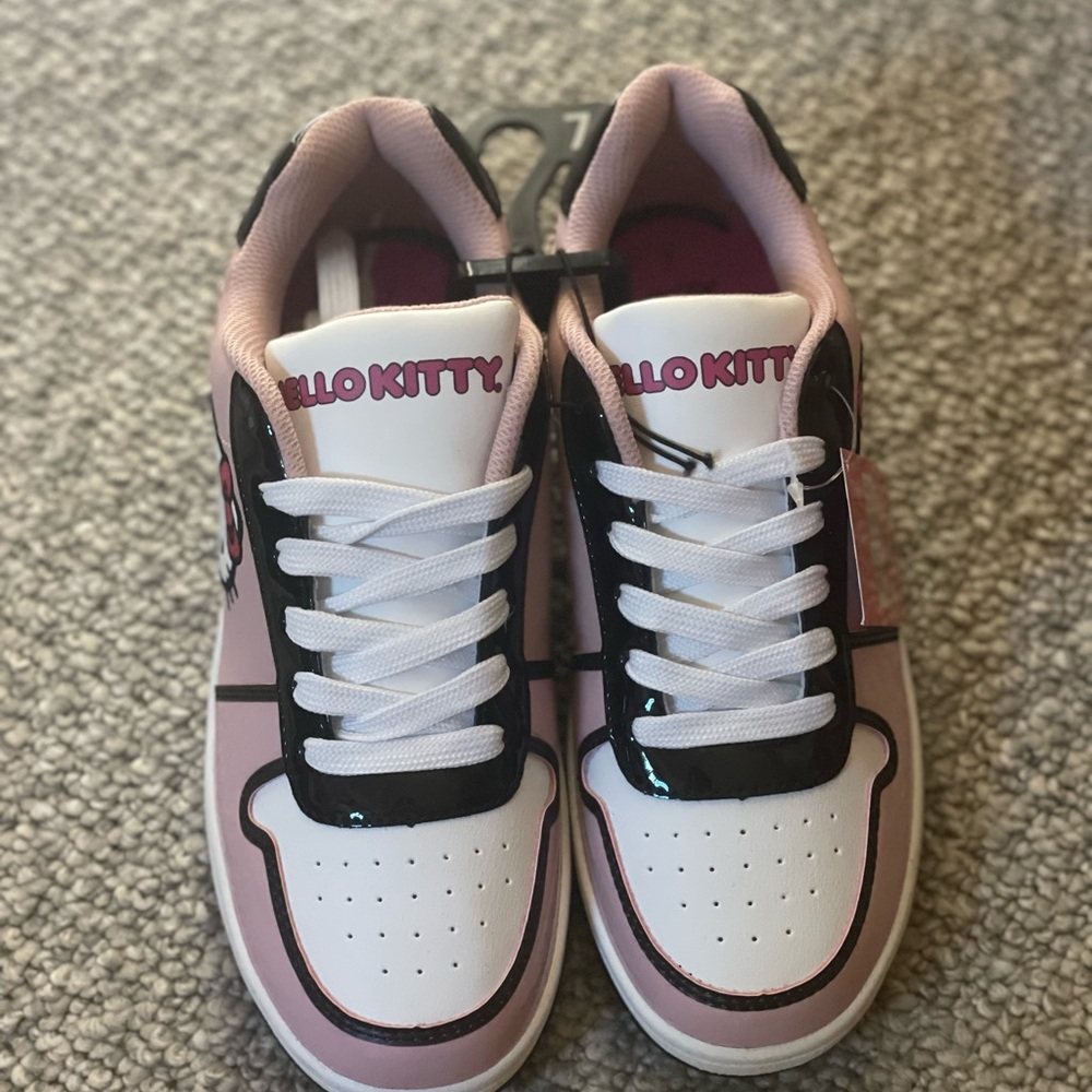 Hello Kitty Pink and Black Women's Sneakers